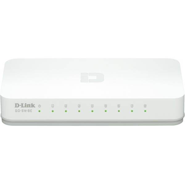 D-Link Fast Ethernet Easy Desktop Switch, 8-port 10/100 Mbps, vit D-Link Fast Ethernet Easy Desktop Switch, 8-port 10/100 Mbps, vit