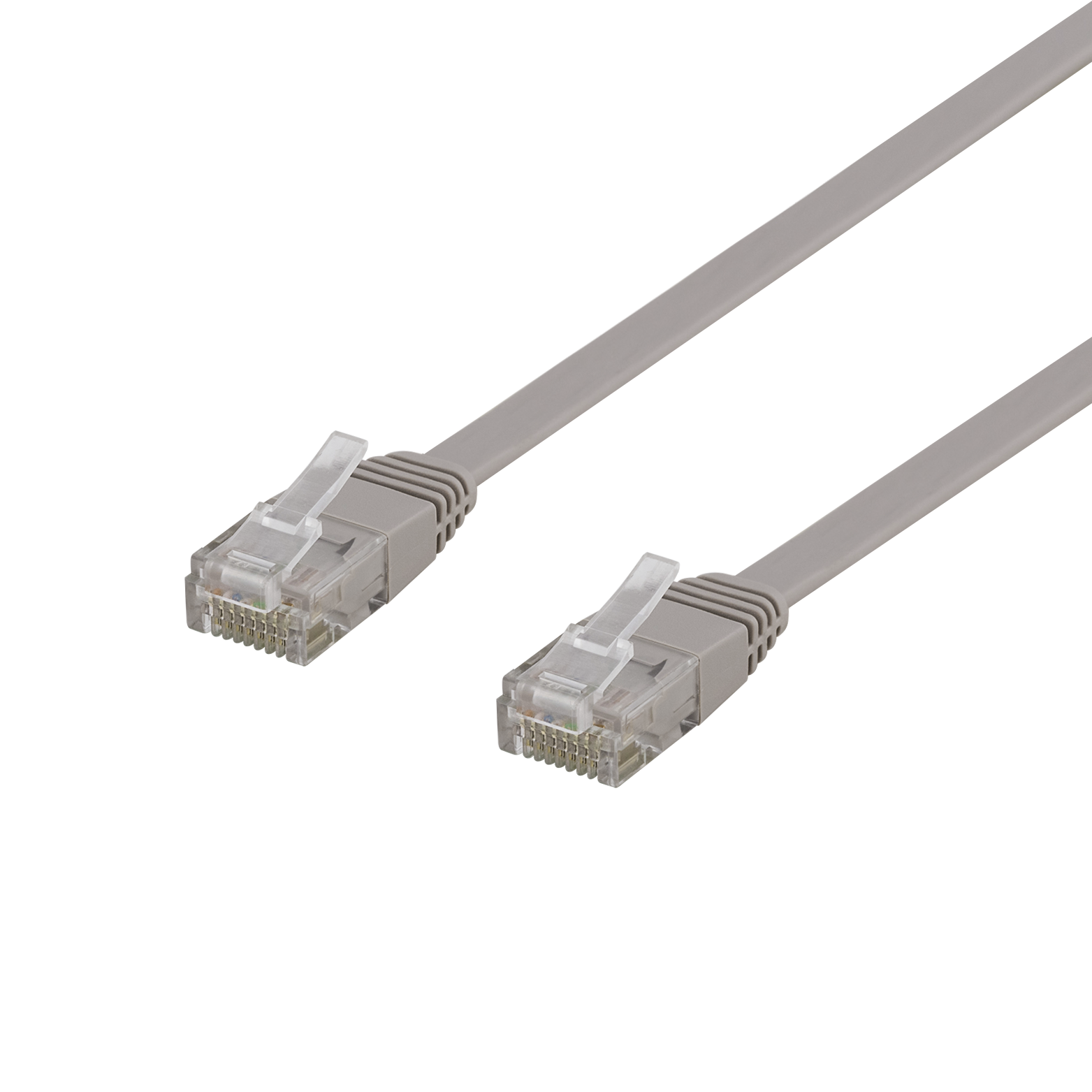DELTACO U/UTP Cat6 patch cable, flat, 5m, 250MHz, grey