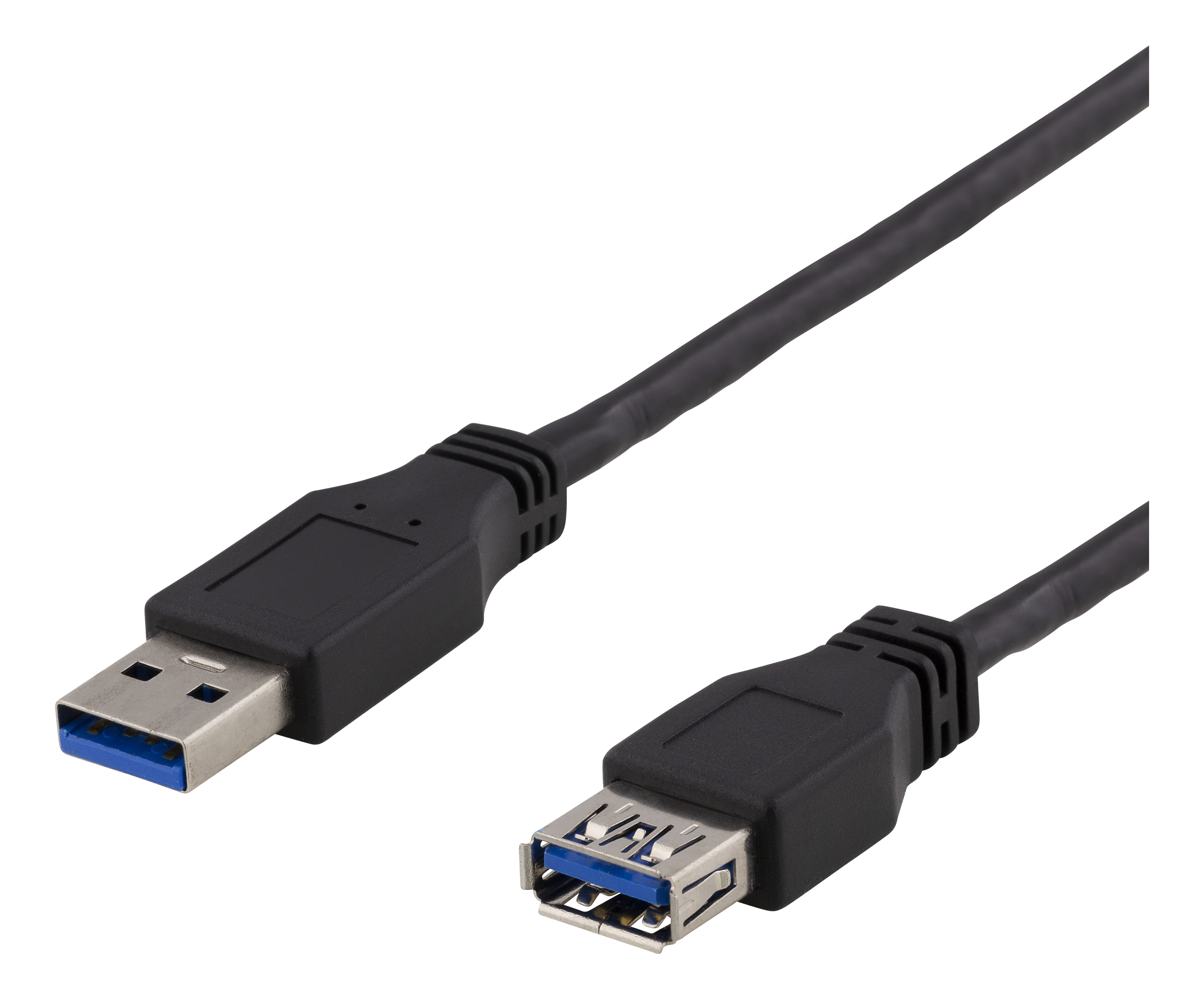 DELTACO USB 3.1 Gen1 Förlängningskabel, 1m, USB-A hane till USB-A hona