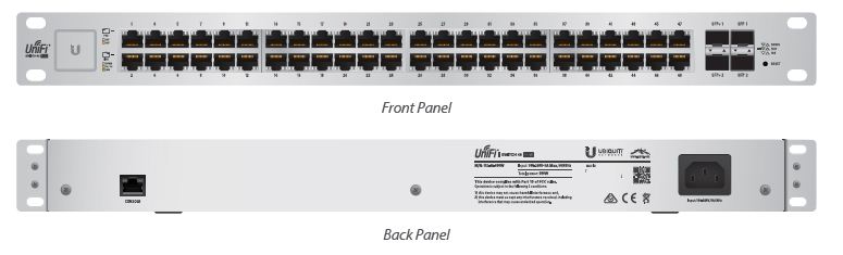 Unifi Switch 48GE ports 500W passive POE