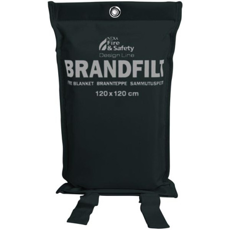 Nexa Design Line Brandfilt, 120x120cm, svart
