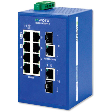 B+B eWorx Monitored Ethernet Switch 8 + 2 Gig SFP