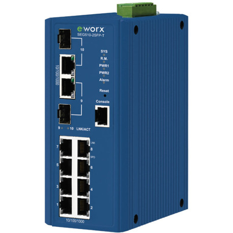 Advantech B+B eWorx Manag Eth Switch 8 Gig + 2 SFP Advantech B+B eWorx Manag Eth Switch 8 Gig + 2 SFP