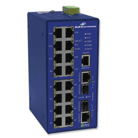 B&B E-Linx Ethernetswitch 16-port Gigabit + 2 SFP