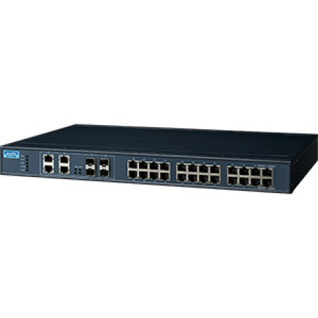 Advantech EKI Ethernet Switch 24 GbE+4 SFP Temp