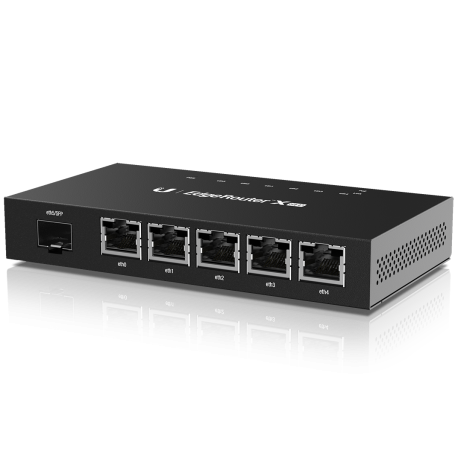 Ubiquiti EdgeRouter X, 5-port, SFP, Gigabit, Passiv PoE, svart