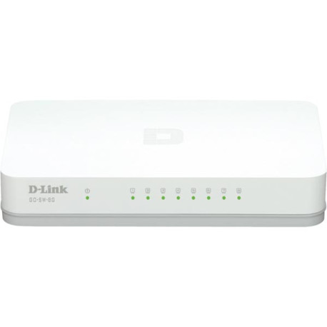 D-link 8-Port Gigabit Easy Desktop Switch, 8-port 10/100/1000Mbps, vit