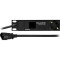 DELTACO Grenuttag med 7xCEE 7/4 uttag, 1xIEC 60320 C14 anslutning, amperemeter, 19