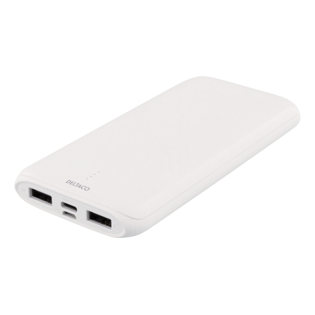 DELTACO 10000 mAh Powerbank, 2.1A