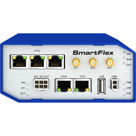 B+B SmartFlex 4G LTE Router 5 eth plast