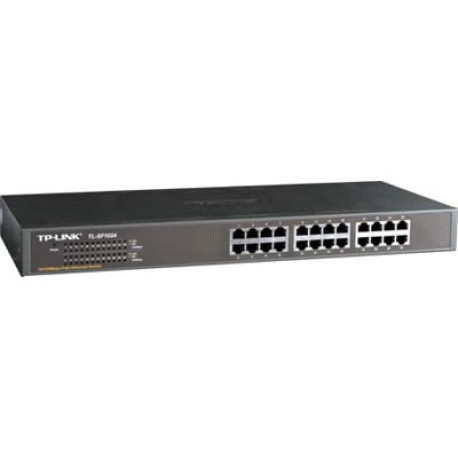 TP-LINK network switch, 24-port, 10/100 Mbps, RJ45, Auto MDI/MDIX, 19