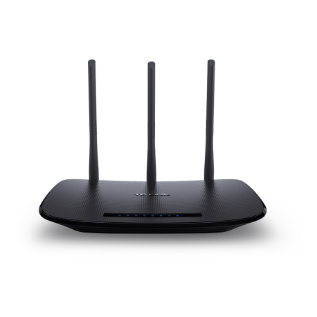 TP-Link trådlös router, 802.11b/g/n, 450Mbps, 4xRJ45 LAN 10/100, svart *** DEMO ***