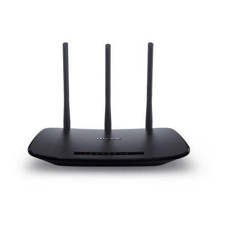 TP-Link trådlös router, 802.11b/g/n, 450Mbps, 4xRJ45 LAN 10/100, svart