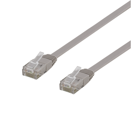 Network cable Cat6, flat, 0.3m grey