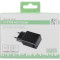 DELTACO Väggladdare 230V till 5V USB, 2,1A, 1x USB-port, svart