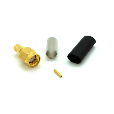 RP-SMA male crimp connector for LMR195 cable
