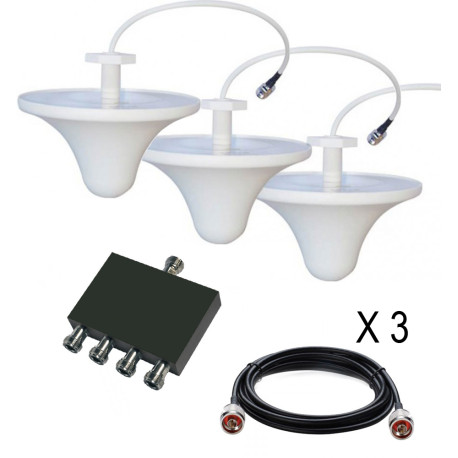 Coverage amplifier - 3 EXTRA INDOOR ANTENNAS