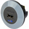 Singel USB, 12/24 Volt in, 5 Volt ut, 2,1A, frontmonterad