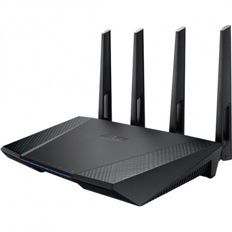 Asus RT-AC87U AC2400, trådlös Dual Band Gigabit router, 802.11a/b/g/n/ac, 2,4/5GHz, svart