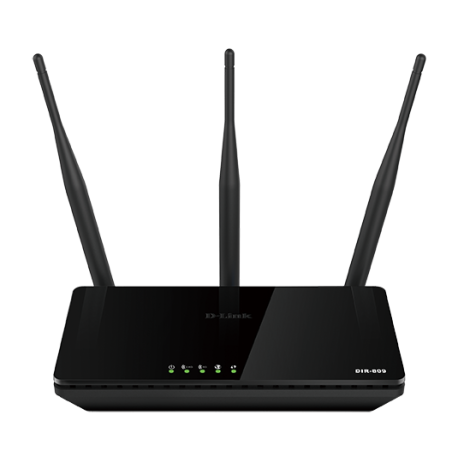 D-Link Trådlös router, Dual band, AC750, 4xRJ45 Lan portar, svart