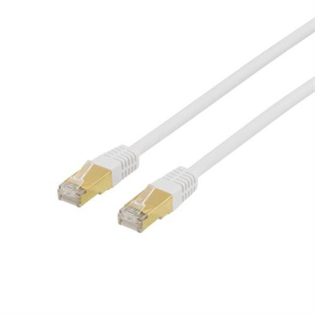 DELTACO S/FTP Cat7 patch cable, LSZH (halogen-free), 1m, white