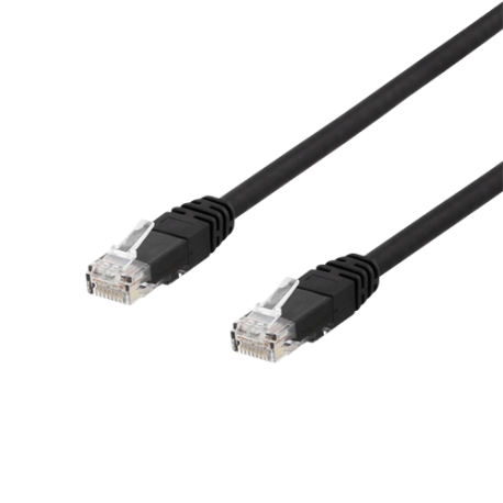 Network cable, LSZH, Cat6, 1m, black