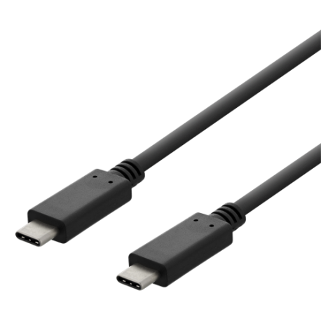 USB-C - USB-C charging cable, 3A, 1m, black