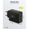 USB-C/USB-A PD Dual Fast Charger (30 W) black