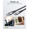 USB-C till USB-A textilkabel med metallkontakter (rymdgrå/silver), 2 m