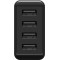 4-ports USB laddare (30 W) svart