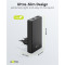 Vinklad 65W USB-C laddare med 2st uttag, svart