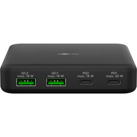 Multiport 4x GaN Table Charger (65 W) black