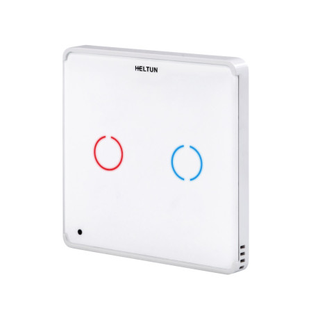 Touch Panel Switch Duo, Vitt glas, Vit ram