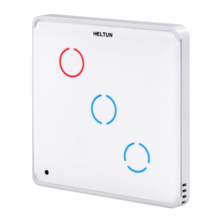 Touch Panel Switch Trio, Vitt glas, Vit ram