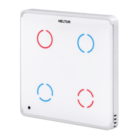 Touch Panel Switch Quatro, Vitt glas, Vit ram