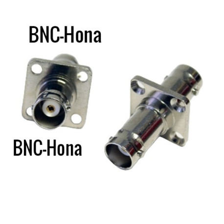 Adapter BNC-hona till BNC-hona för panelmontering