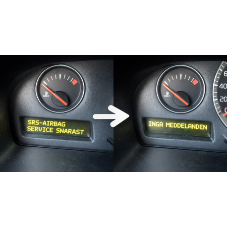 SRS-Airbag kit efter borttagning av baksäte Volvo