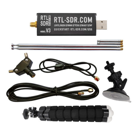 RTL-SDR V3 R820T2 RTL2832U 1PPM TCXO SMA Software Defined Radio with Dipole Antenna Kit