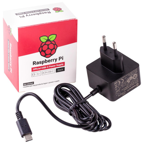 Official Raspberry Pi 4 Black PSU, USB-C, 3A, 5.1V