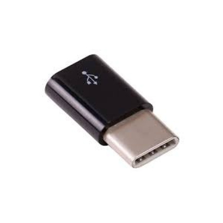 Raspberry Pi 4 Micro-USB female to USB-C male adapter, black