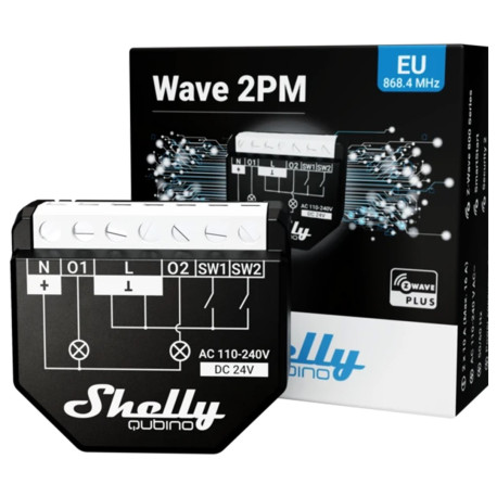 Shelly Qubino Z-Wave 2PM Relay 16A 2 channel