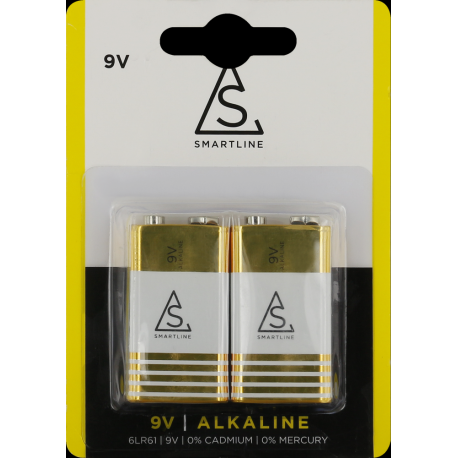 Smartline 9V batteri 2-pack