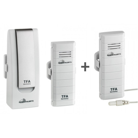 TFA Weatherhub Temperaturvakt - Starter-kit med en temperaturgivare + Temperatursensor med vattentät temperatursond *DEMO*