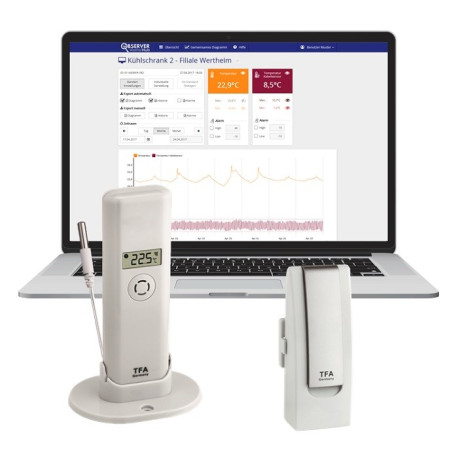 TFA Weatherhub Temperaturvakt - Starter-kit med en temperatursensor med vattentät prob