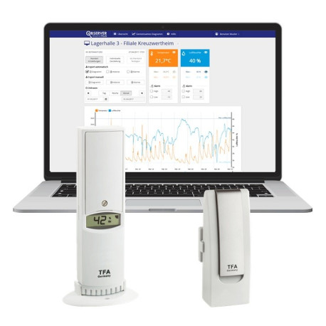 TFA Weatherhub Temperaturvakt - Starter-kit med Temperatur / luftfuktighetssensor 