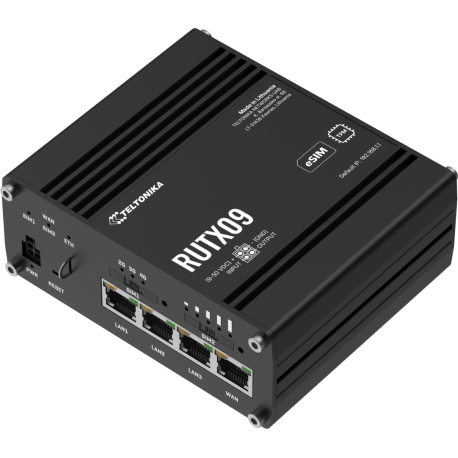 Teltonika RUTX09 LTE Cat6 router with dual SIM cards Teltonika RUTX09 LTE Cat6 router with dual SIM cards