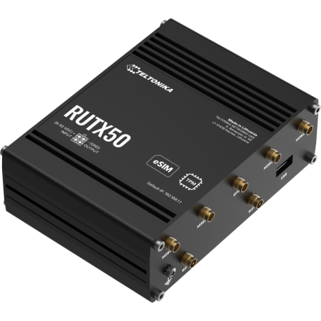 Teltonika RUTX50 eSIM 5G-router – Dual SIM, eSIM, WiFi & 5× Gigabit LAN