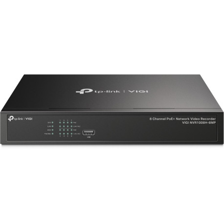 TP-Link VIGI NVR1008H-8MP, 8-kanals PoE nätverksvideoinspelare
