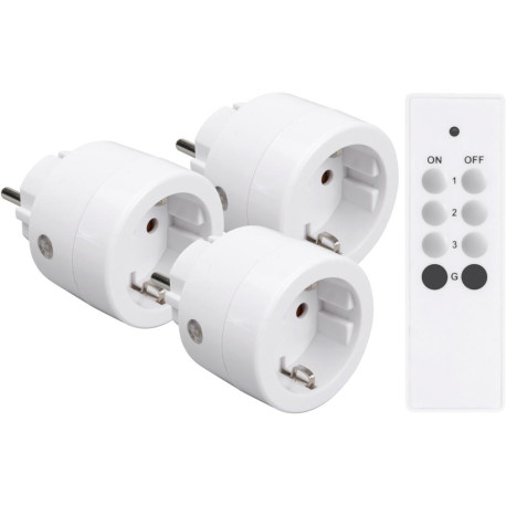 Telldus On/off mottagare plug-in 433mhz 3680W 3-pack