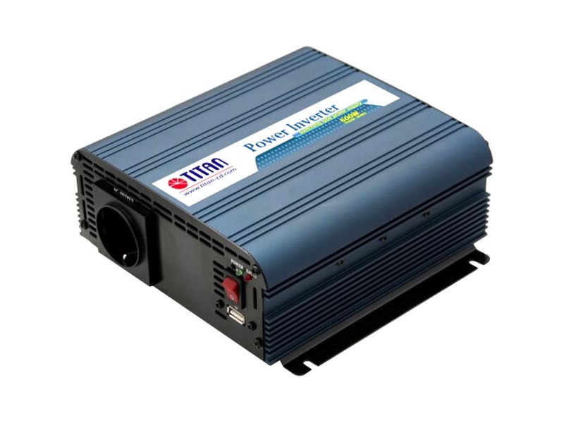 TITAN transformator 12V DC till 230V AC, USB, banankontakt, modifierad ...